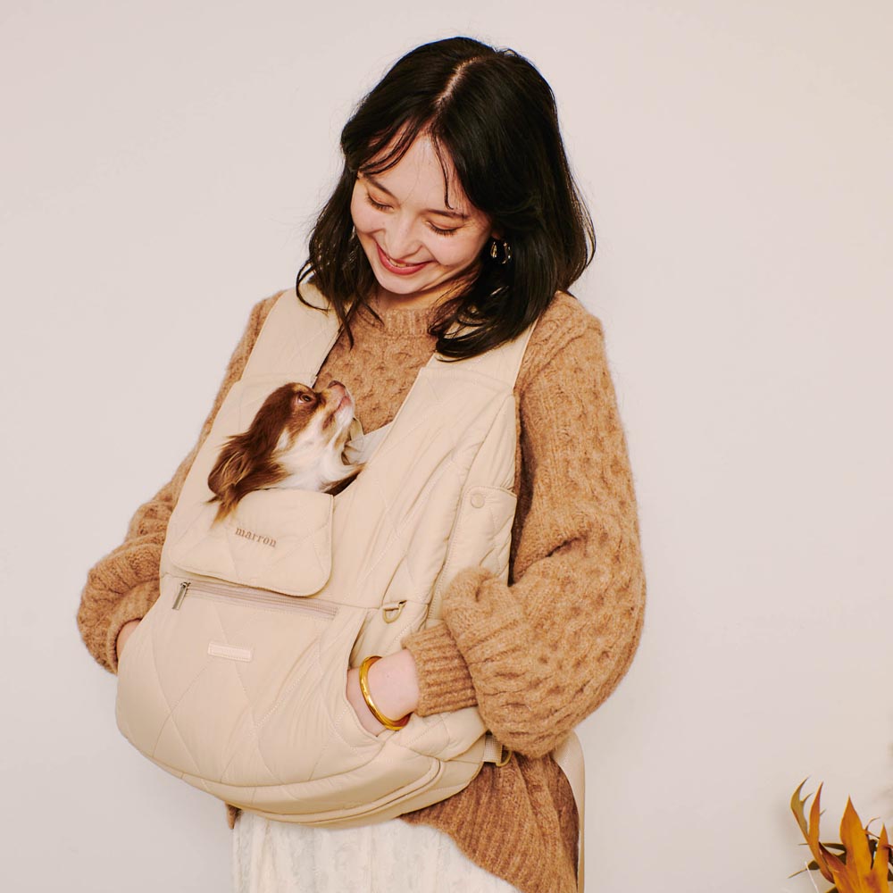 キルティングメッシュ付きフロントリュック【名入れ刺繍対応】