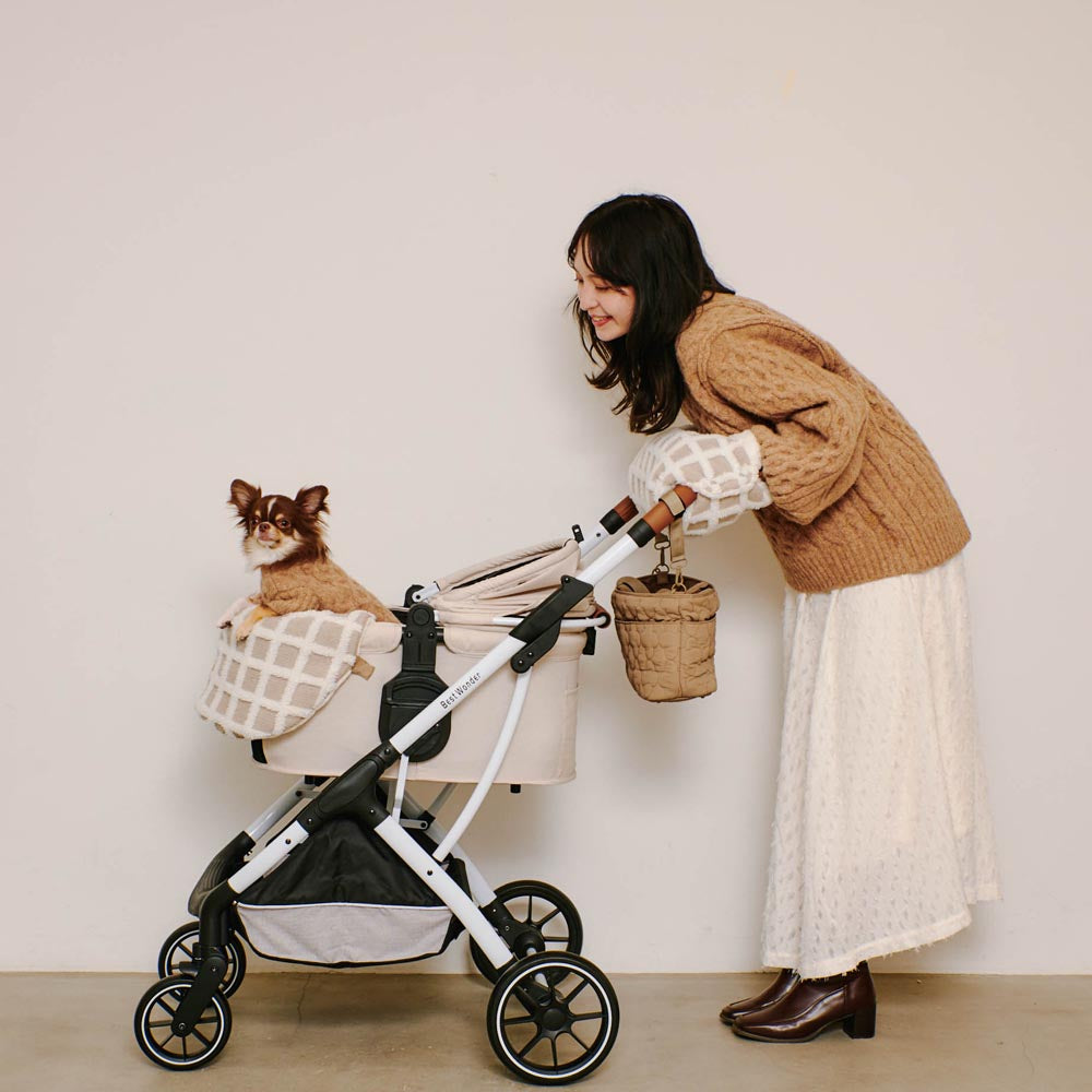 宠物推车格子下巴靠背垫盖