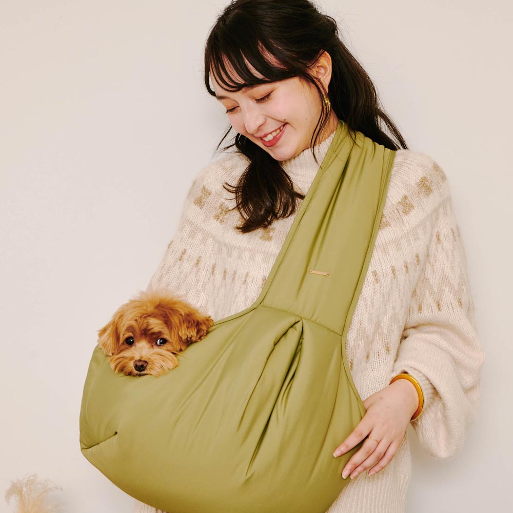 2wayハンモック型メッシュ付きスリングバッグ