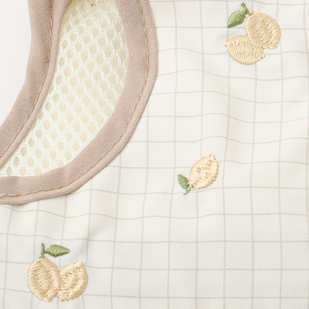 Lemon pattern embroidery harness + lead set [Name embroidery available]