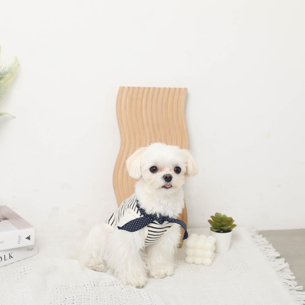 Cold feeling insect repellent neck ribbon summer bear sleeveless tops [cold pack compatible]