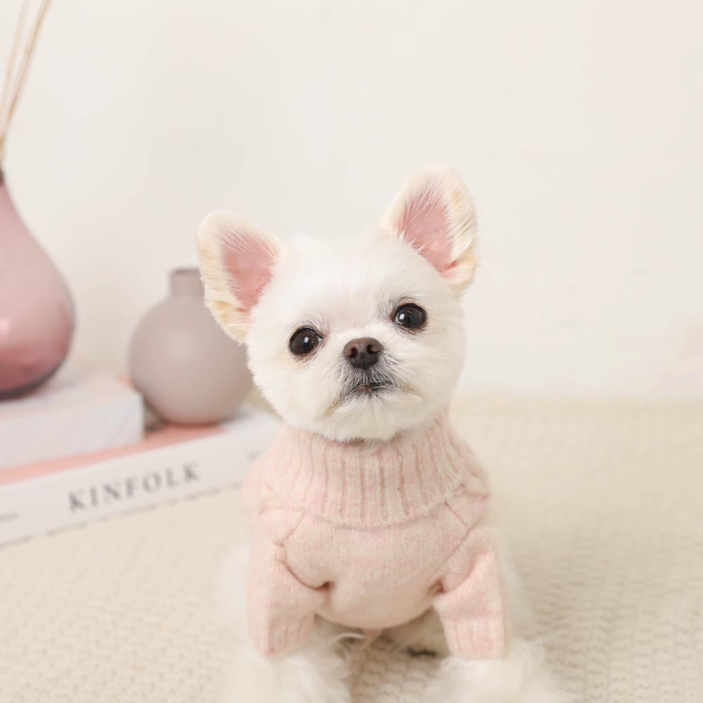 Heart-cut work knit tops