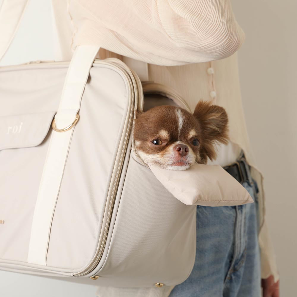 Water-repellent front open pet tote bag [compatible with name embroidery]