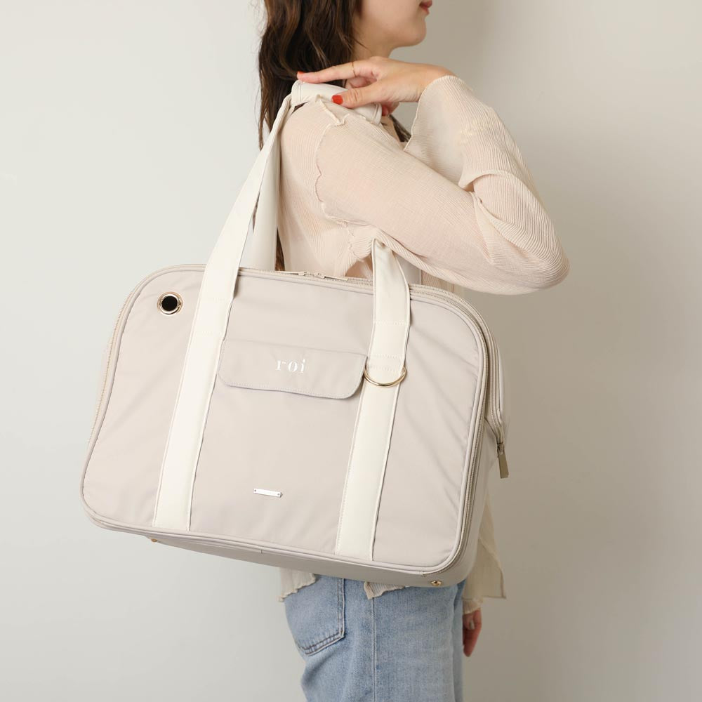 Water-repellent front open pet tote bag [compatible with name embroidery]
