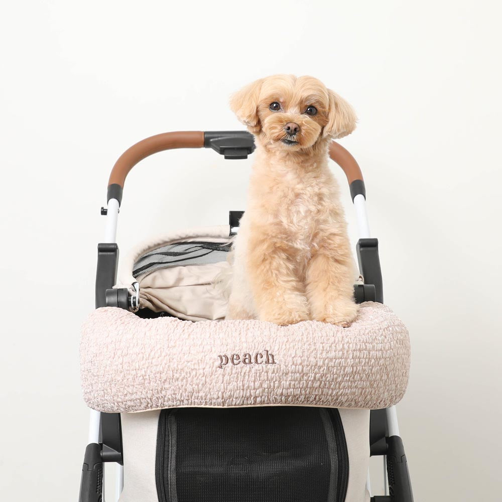 Fluffy gathered chin cushion cover [Cover alone] [Compatible with name embroidery]