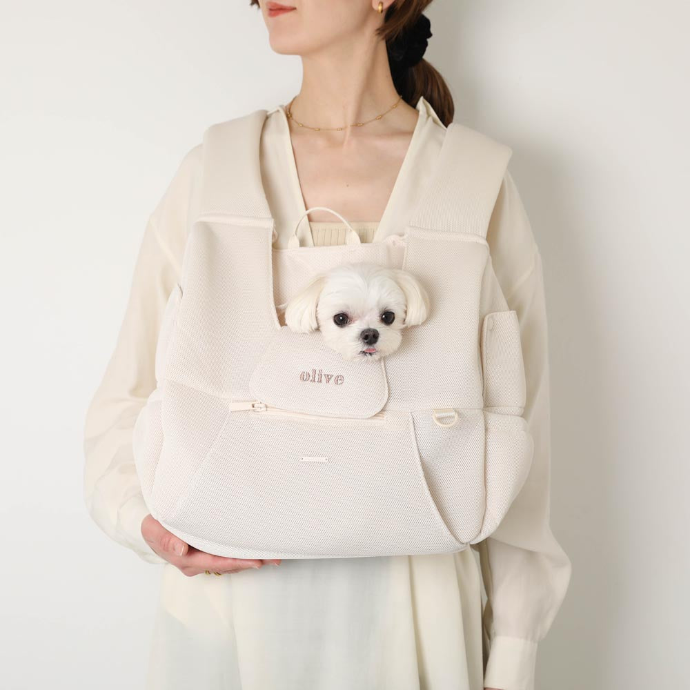 Mesh front backpack with mesh [Compatible with name embroidery]