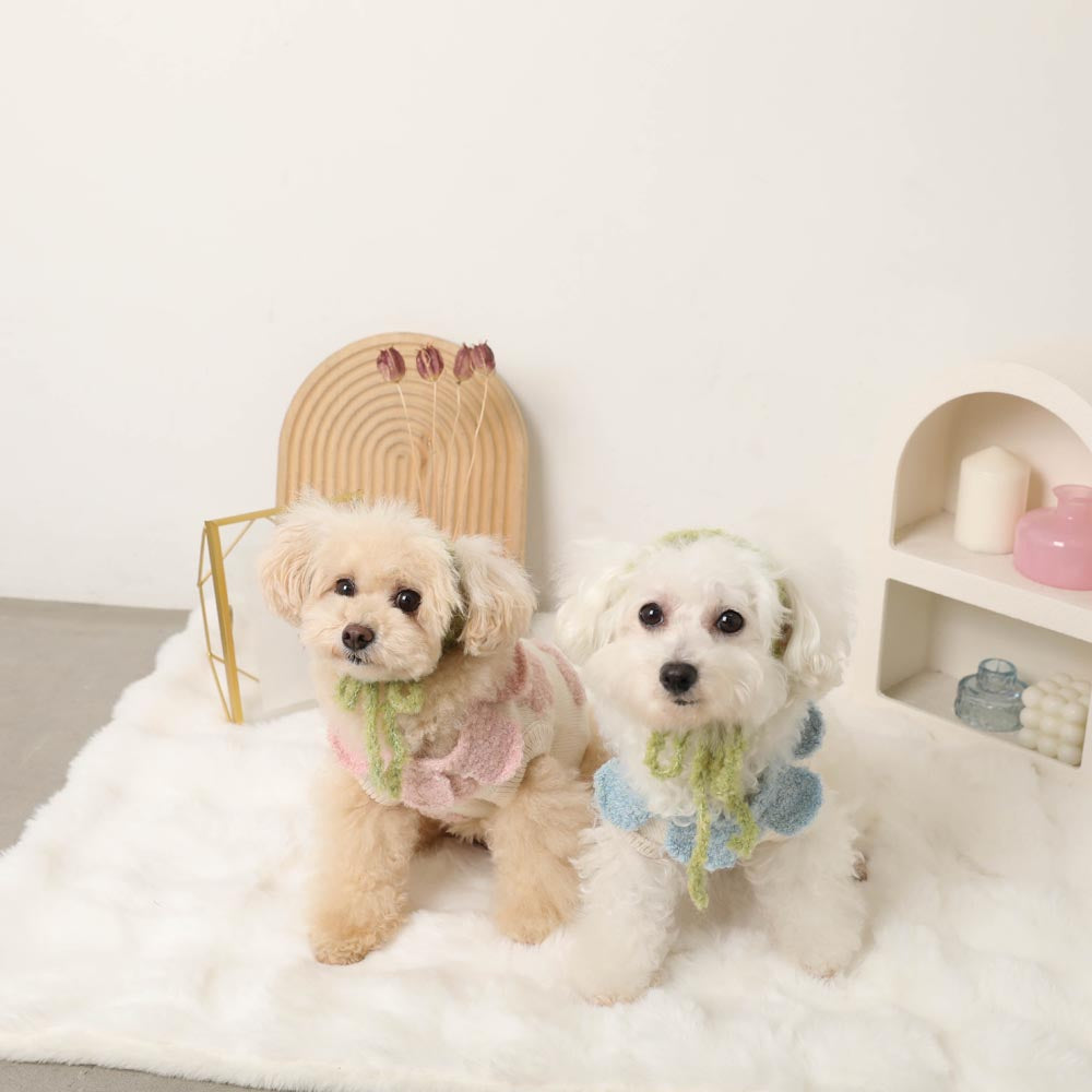 Flower Jacquard Knit Top + Babushka SET