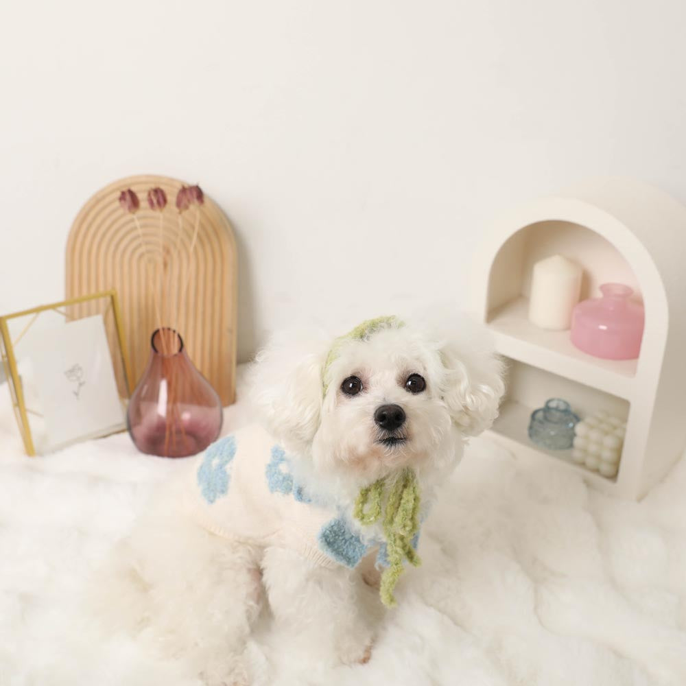 Flower Jacquard Knit Top + Babushka SET