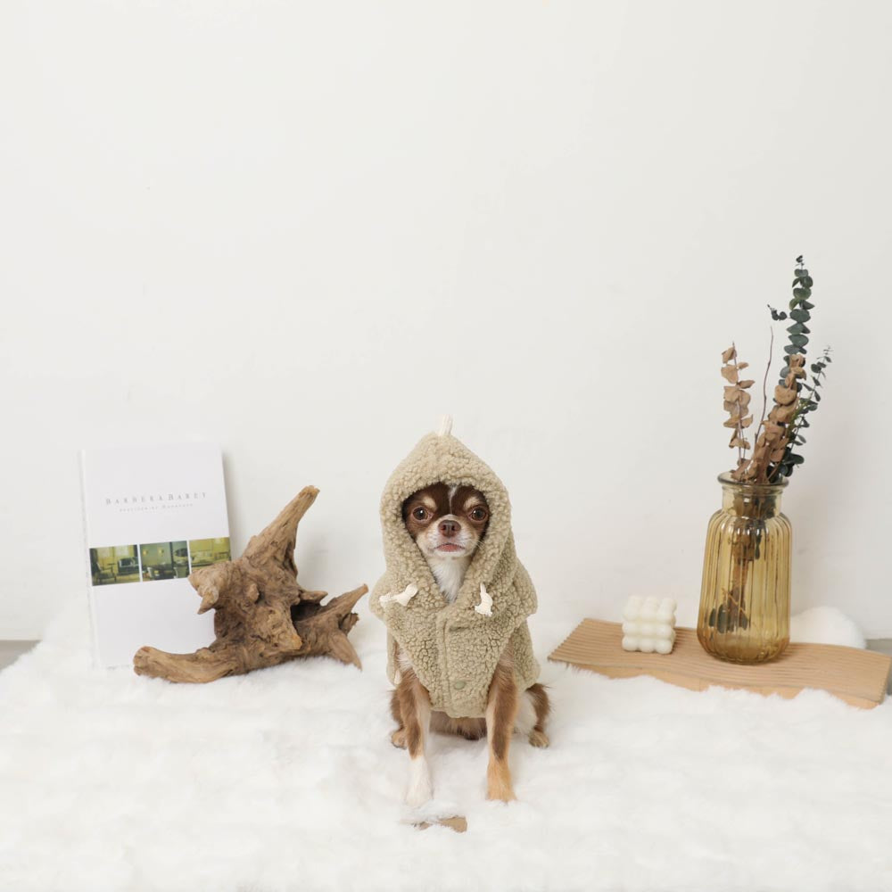 Dinosaur hooded boa vest