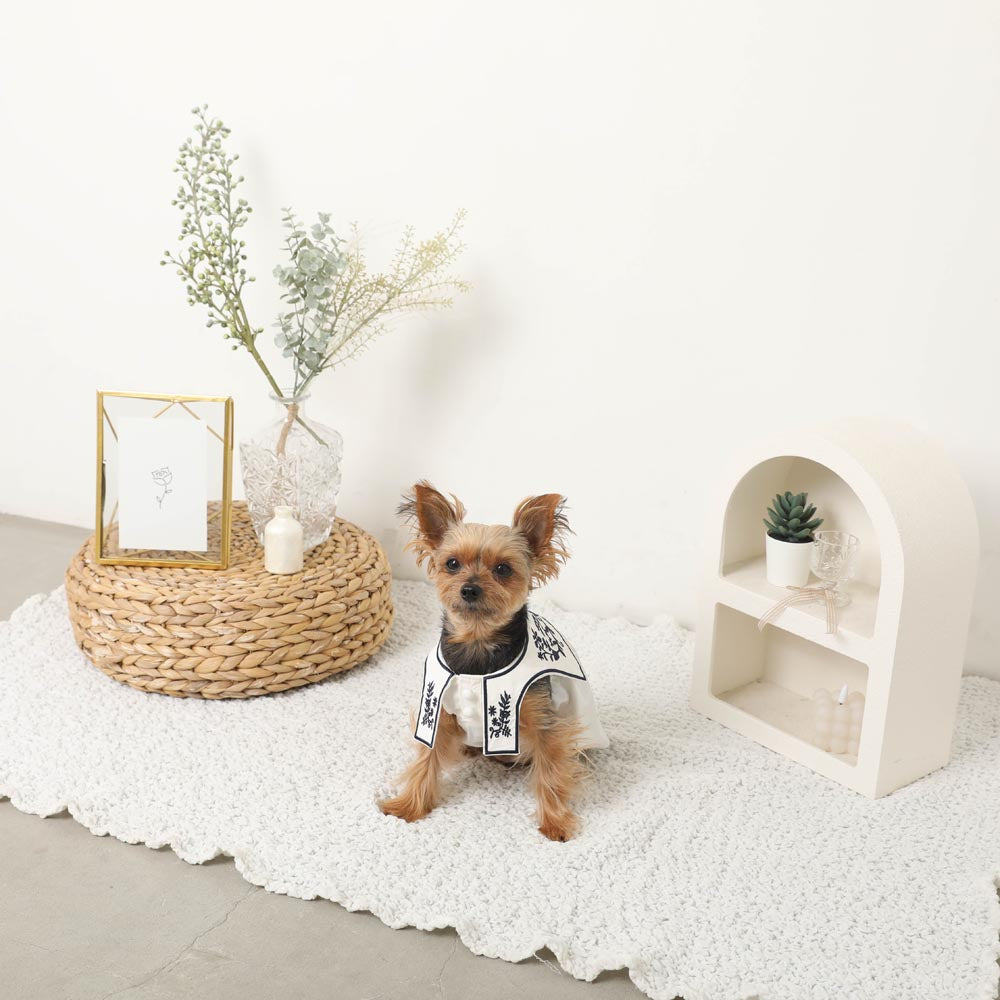 Sailor color flower embroidery dress [ice pack compatible]