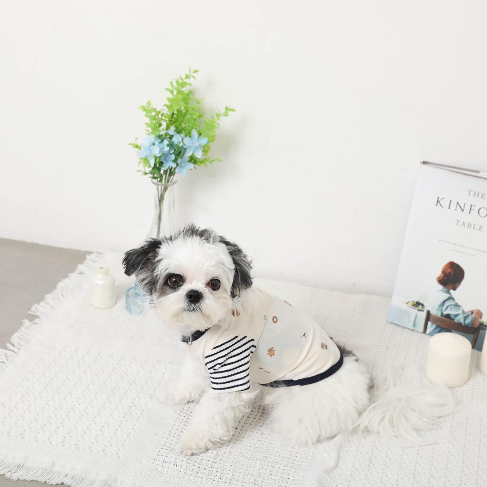 冷感くまさんサマープリントTシャツ【保冷剤対応】