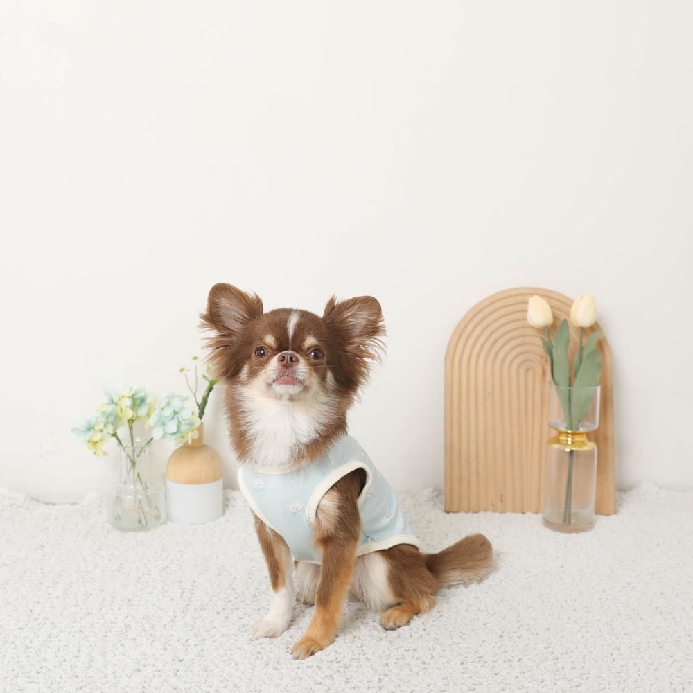 冷感メッシュくまさんプリントノースリーブトップス【保冷剤対応】