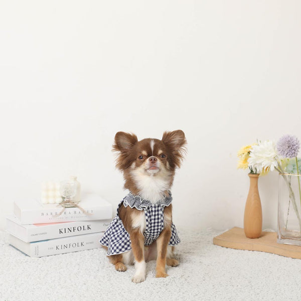 冷感MIX格子连衣裙