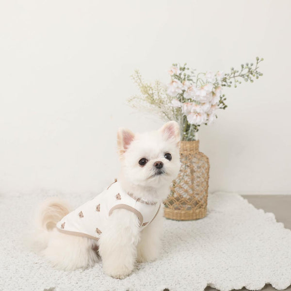 冷感メッシュくまさんプリントノースリーブトップス【保冷剤対応】