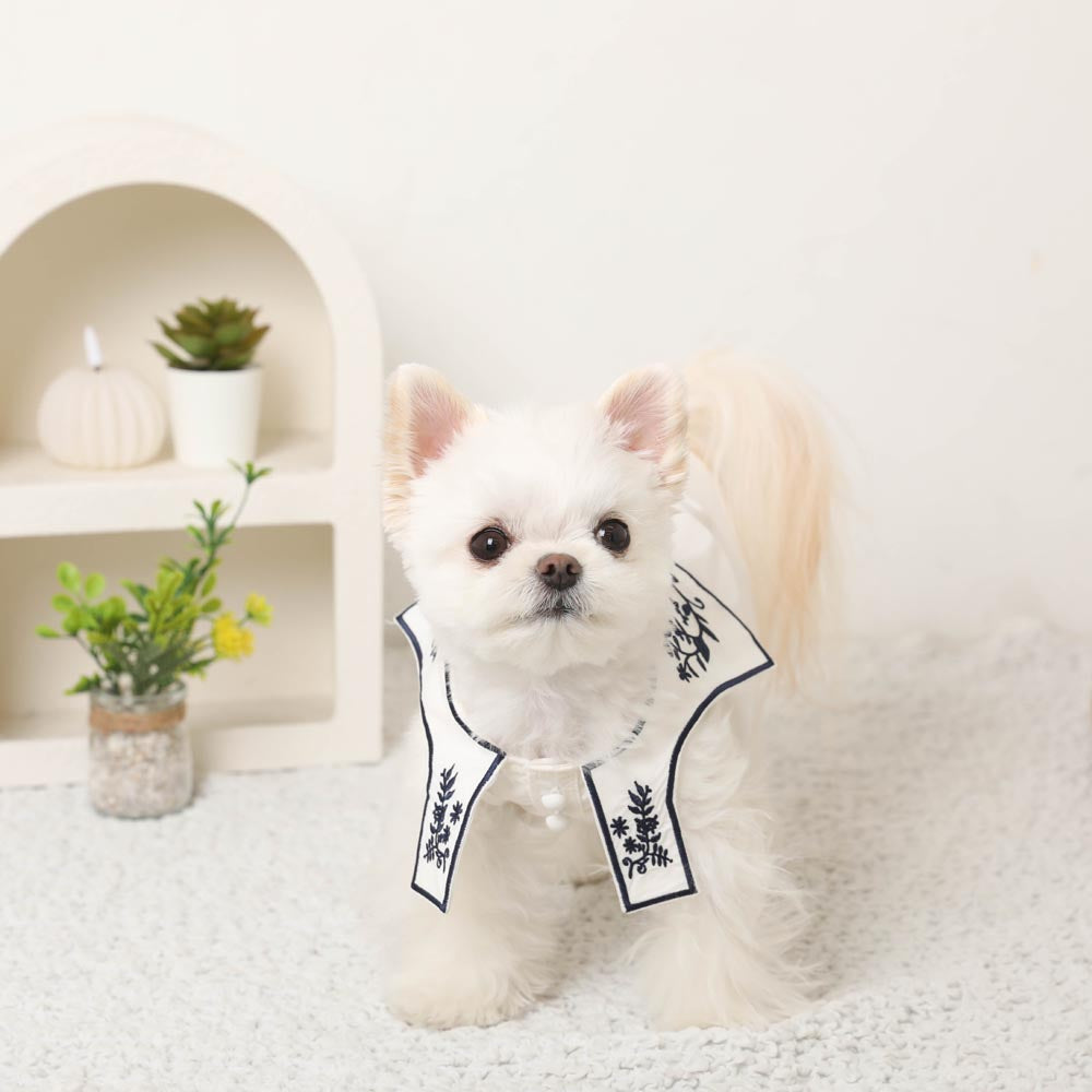 Sailor color flower embroidery dress [ice pack compatible]