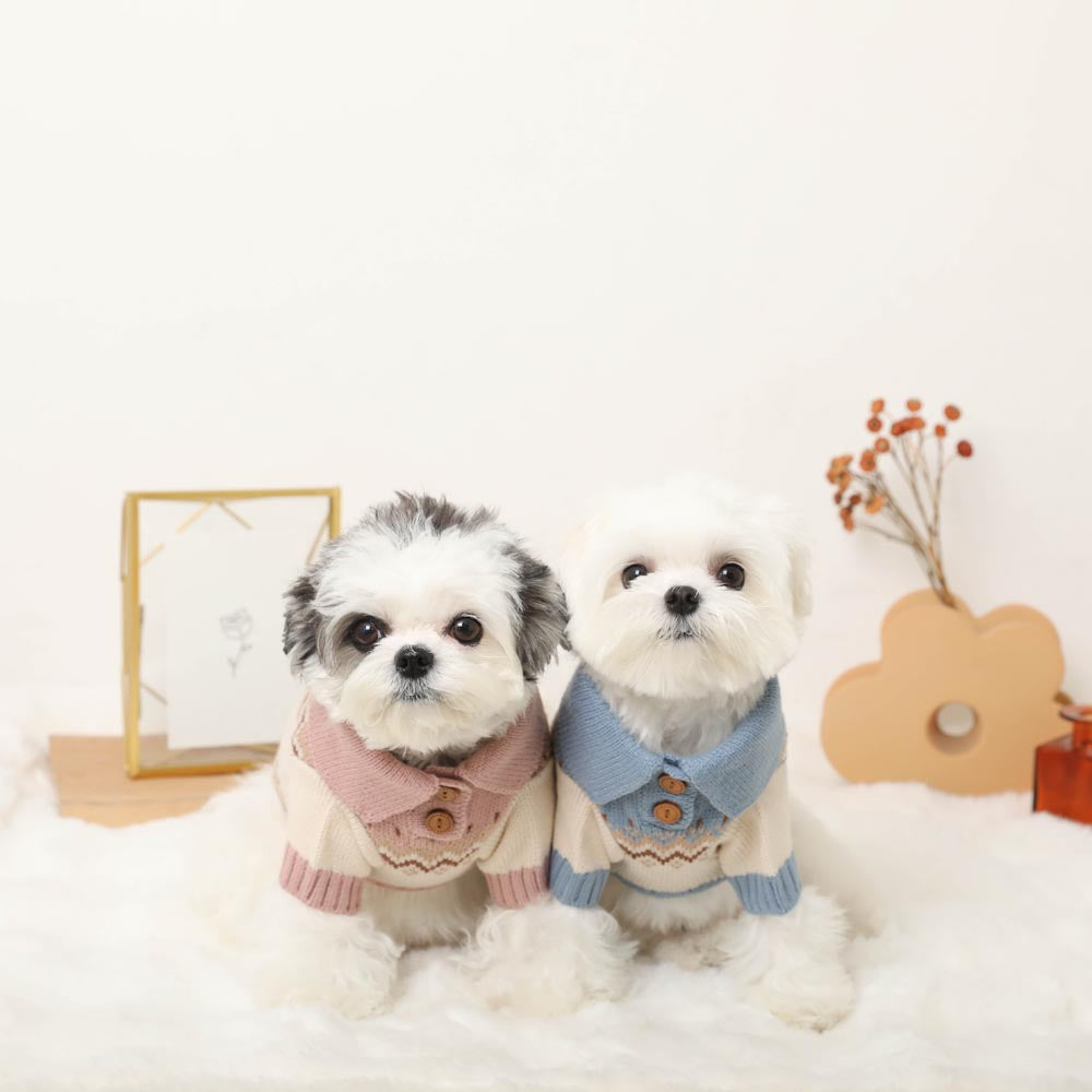squirrel pattern nordic knit tops