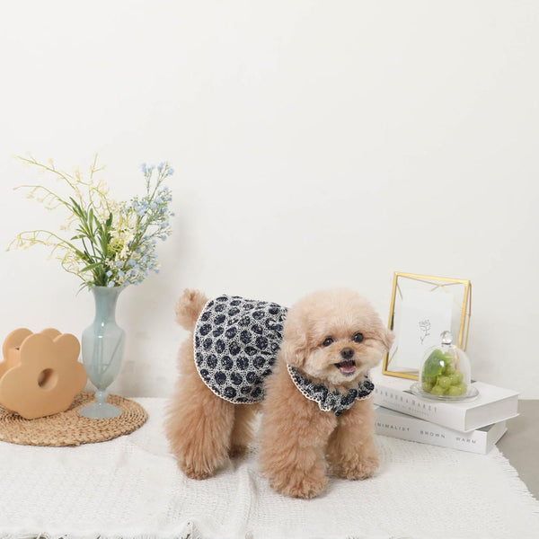 冷感フリルリボン花柄ワンピース