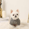 Cable pom pom drop shoulder knit (for your dog)
