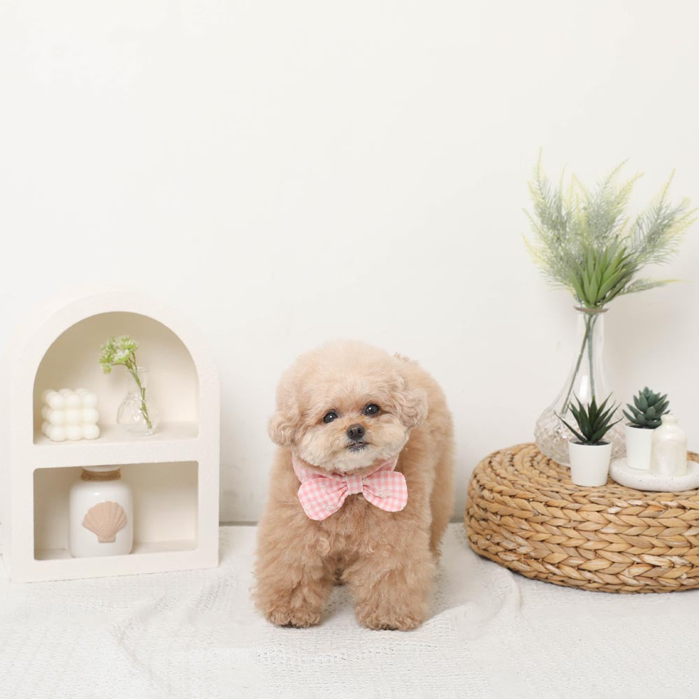 Cold feeling insect repellent gingham check small flower pattern bandana [Includes ice pack]