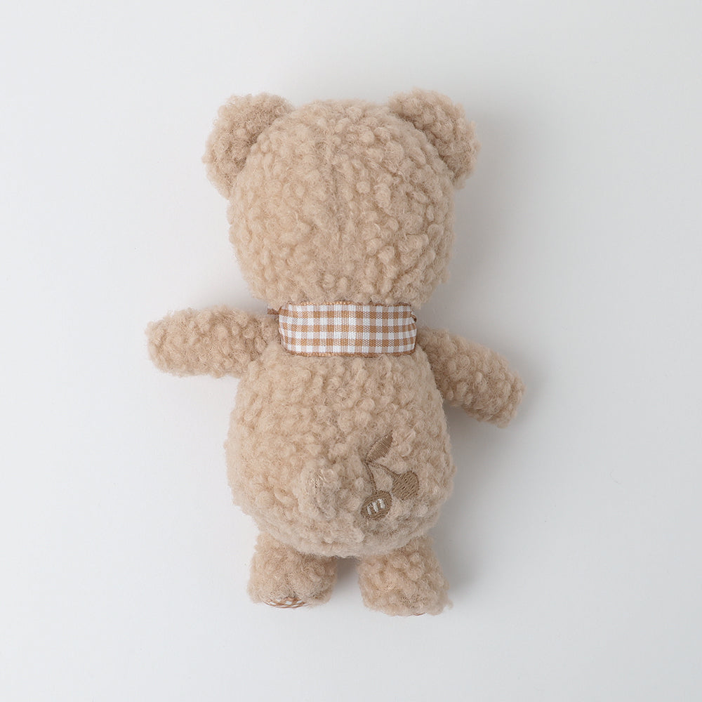 Bear Gingham Check Ribbon Plush Toy