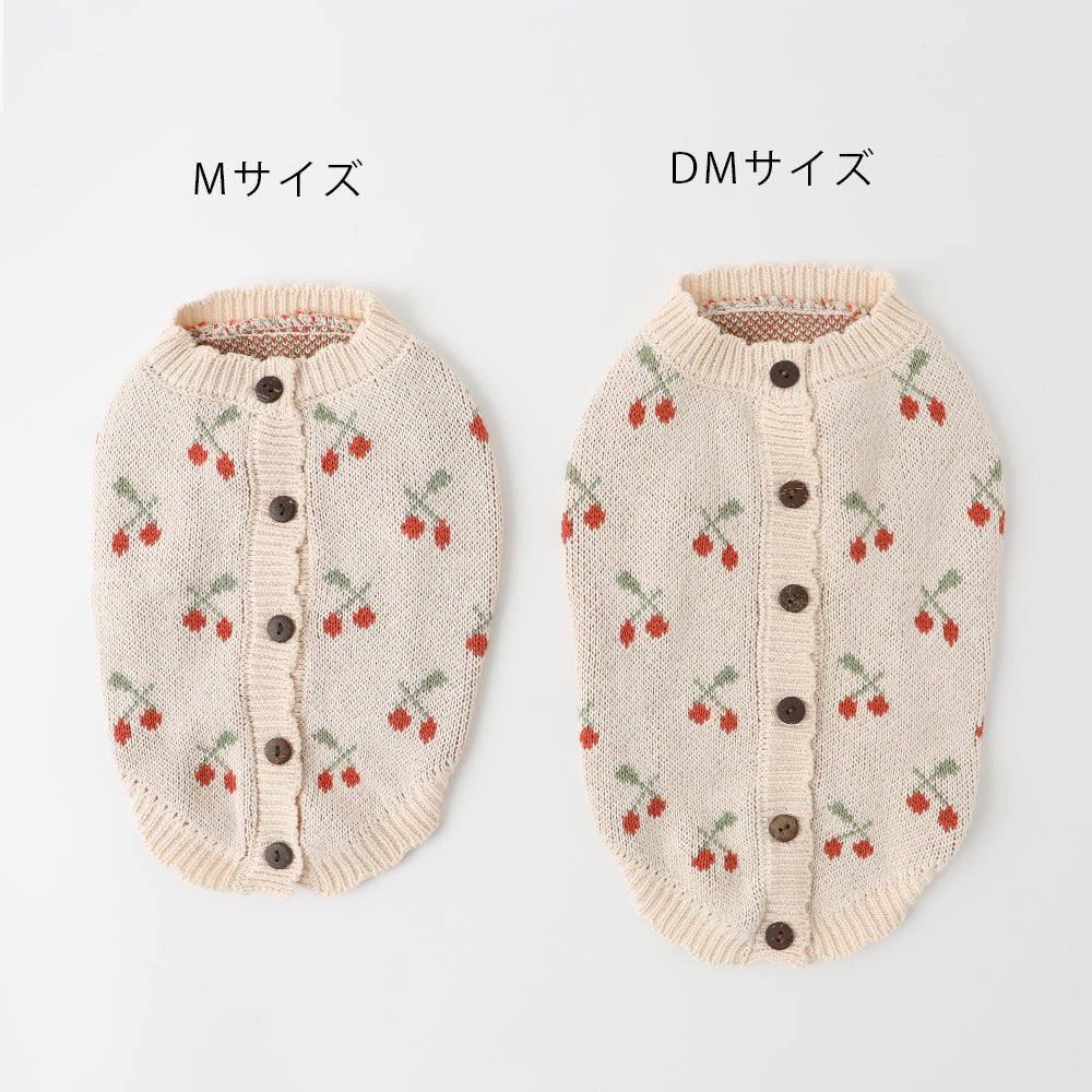 さくらんぼ柄スカラップカーディガン