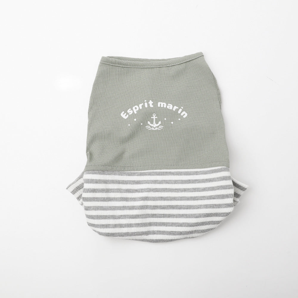 Cold feeling insect repellent logo border romper [cold pack compatible]