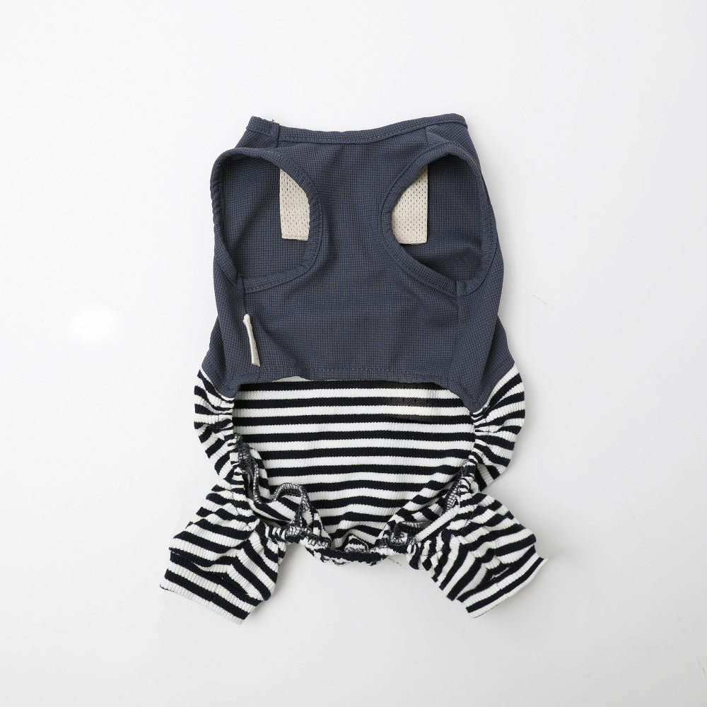Cold feeling insect repellent logo border romper [cold pack compatible]