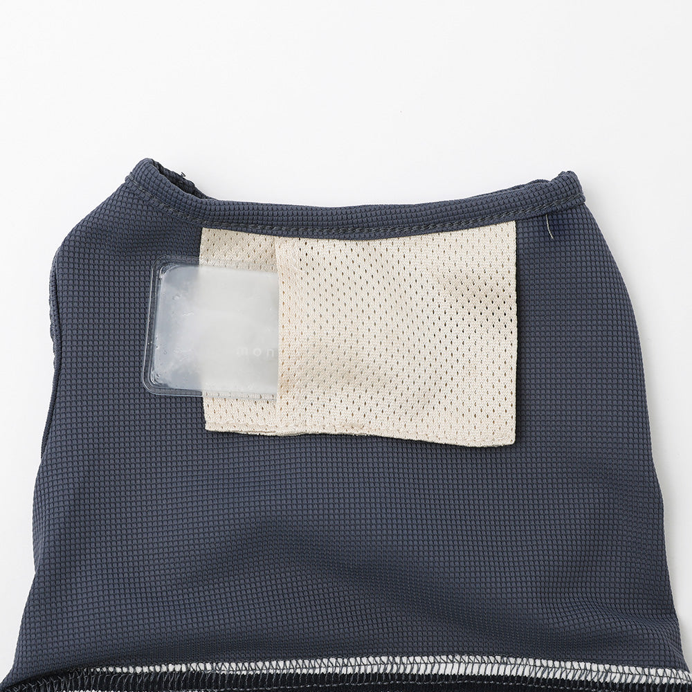 Cold feeling insect repellent logo border romper [cold pack compatible]