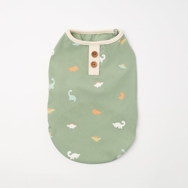 Cool dinosaur pattern bicolor tank top [cold pack compatible] [old model]