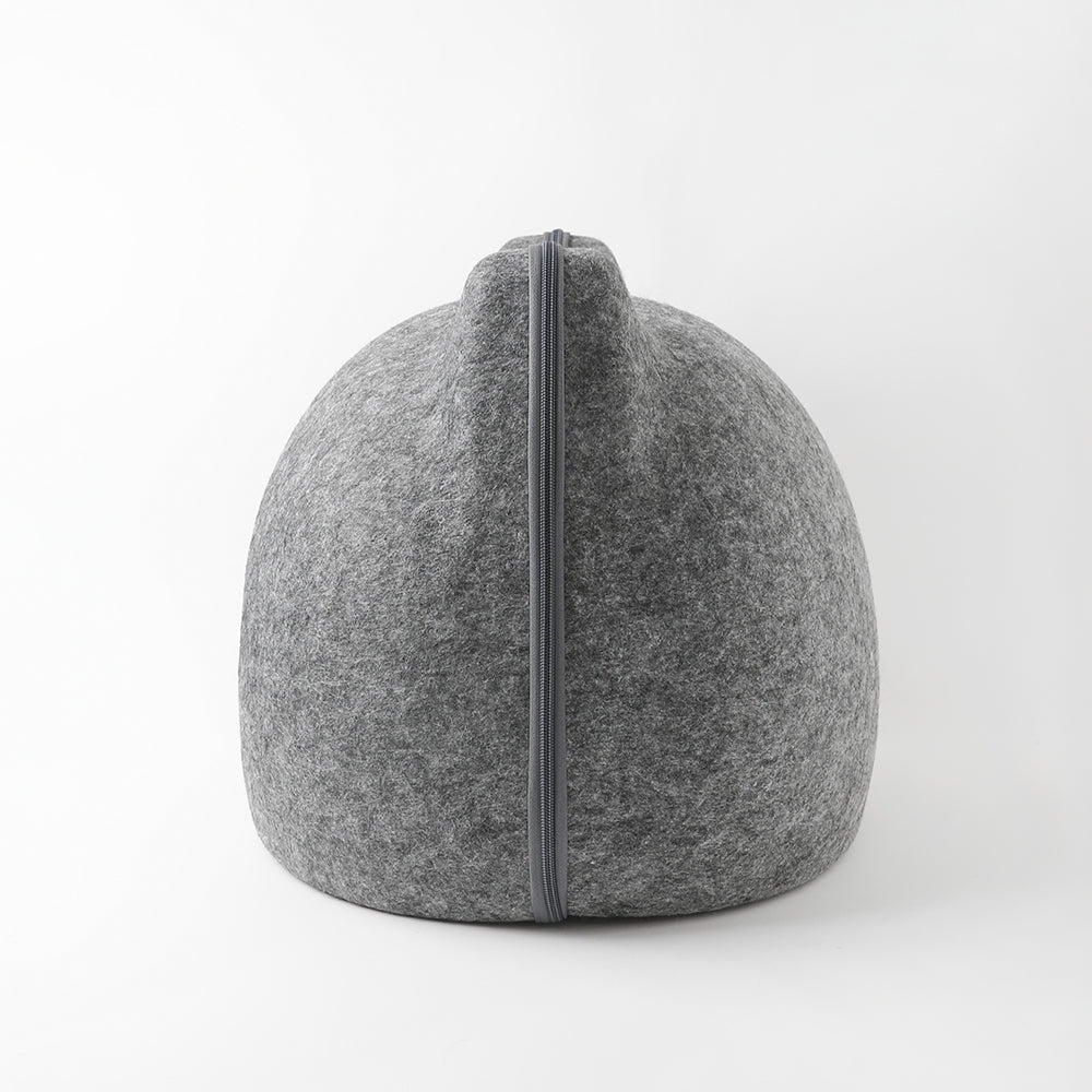 Dome-shaped three-dimensional felt pet house
