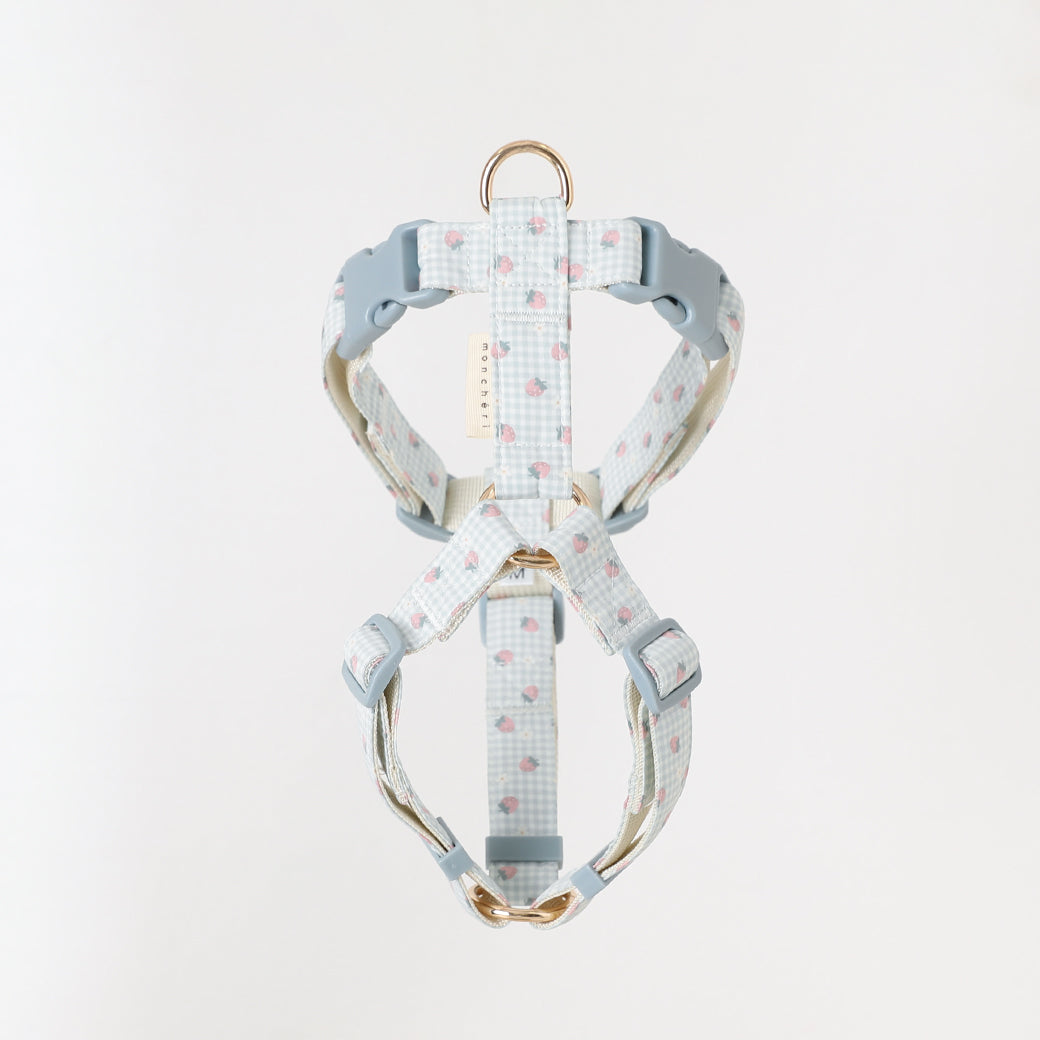 gingham strawberry harness