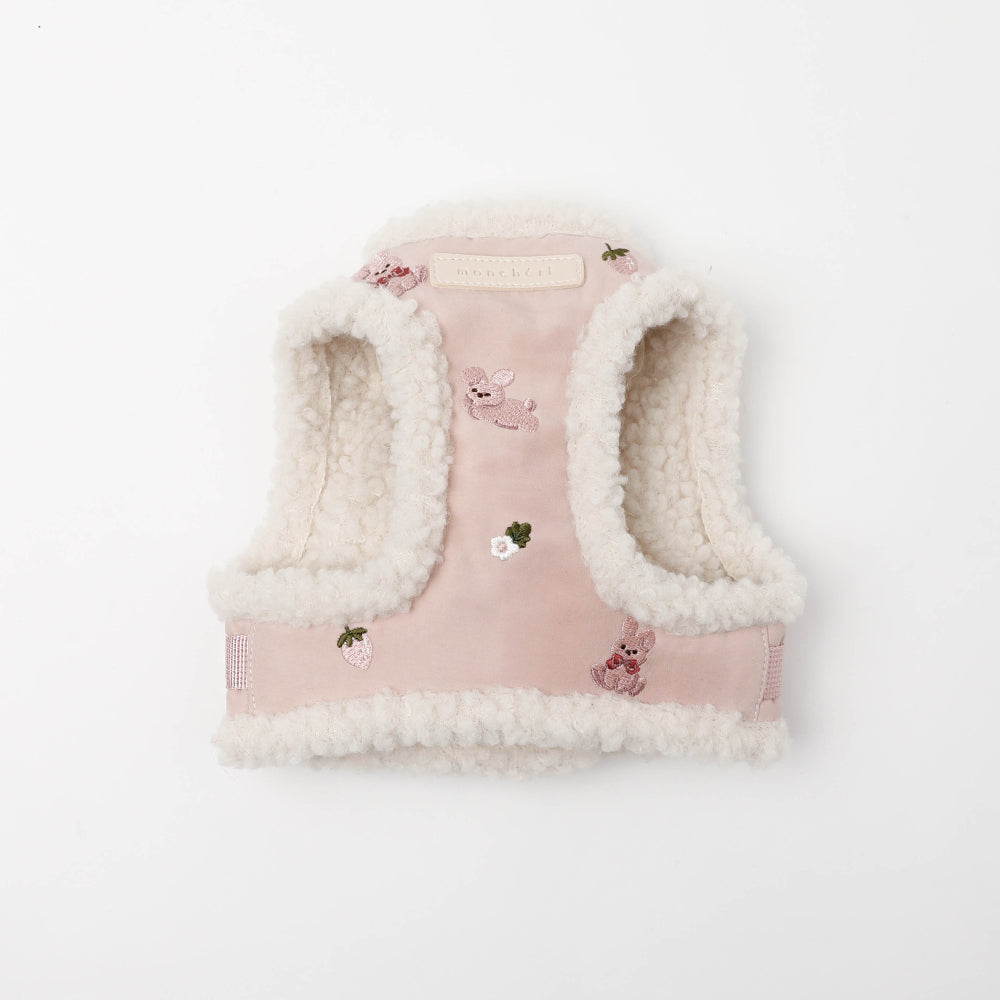 うさぎ柄ハーネス+リードSET【名入れ刺繍対応】