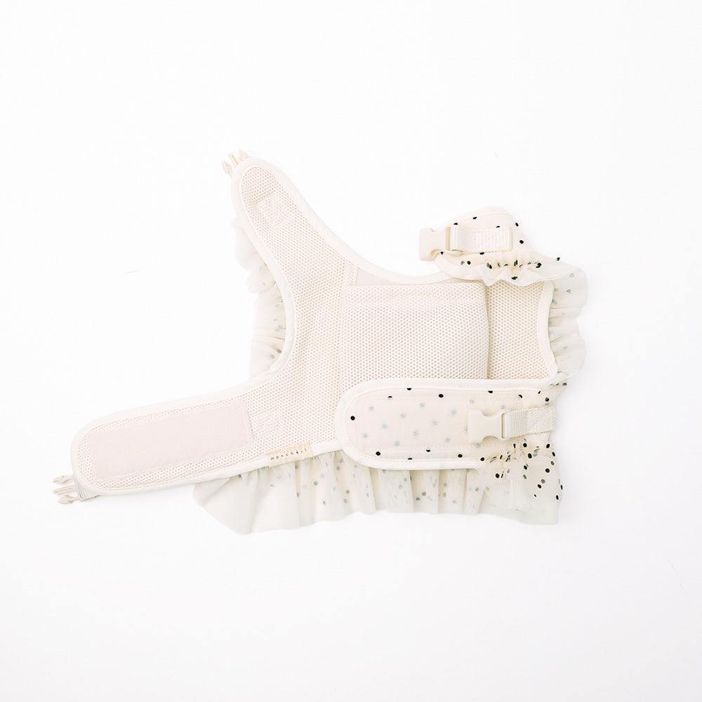 Dot tulle harness + lead SET [Compatible with name embroidery] [Compatible with ice packs]