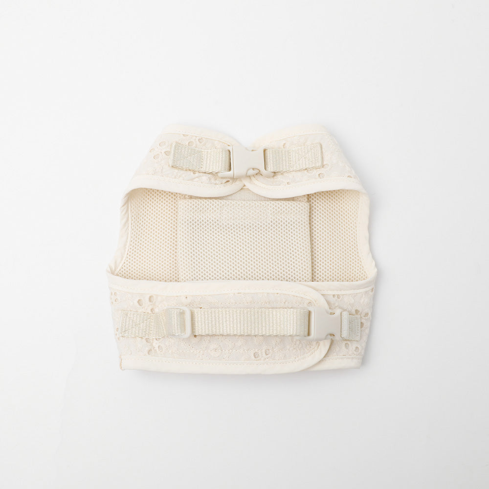 レースクロッシェハーネス+リードSET【名入れ刺繍対応】【保冷剤対応】
