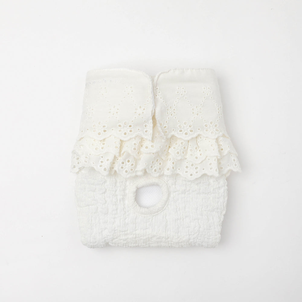 コットンレースフリルサニタリーパンツ