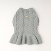 knit cable ruffle dress