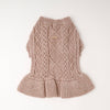 knit cable ruffle dress