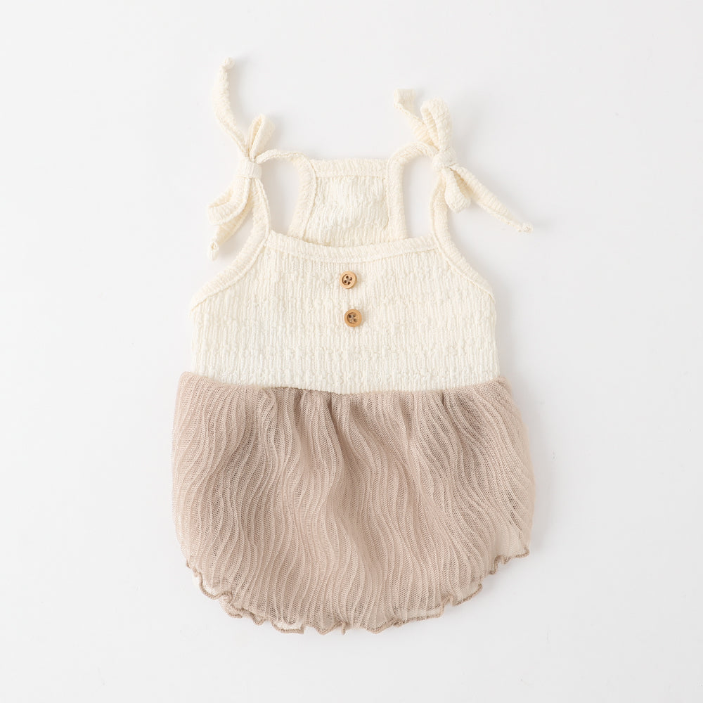 Cool knit sheer tulle dress