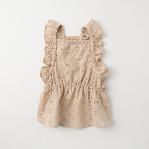 Cold Dice Cotton Lace Frill One Piece