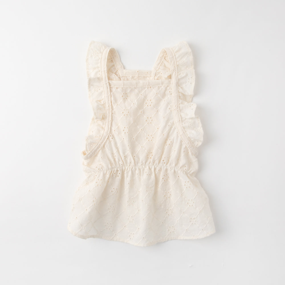 Cold Dice Cotton Lace Frill One Piece