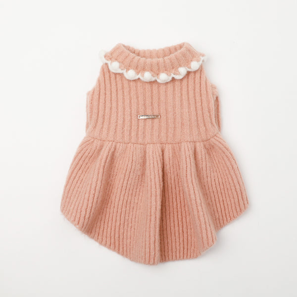 リブニットワンピース