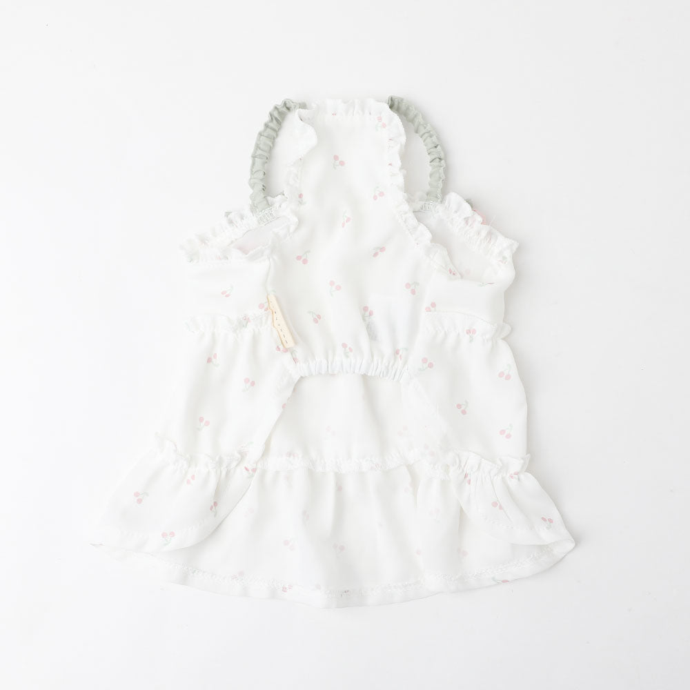 Cool cherry motif tiered cami dress
