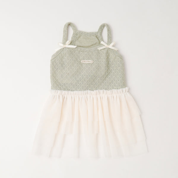 冷感チュールドッキングキャミソールワンピース【保冷剤対応】