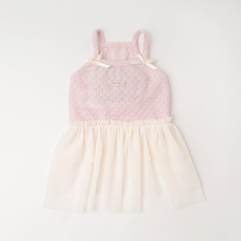 冷感チュールドッキングキャミソールワンピース【保冷剤対応】