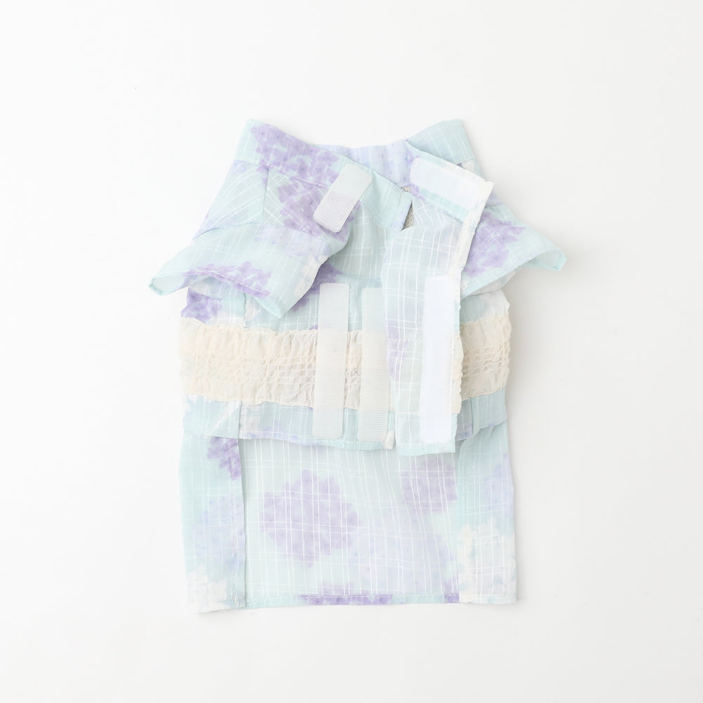 Cool insect repellent watercolor hydrangea pattern yukata [cold pack compatible]