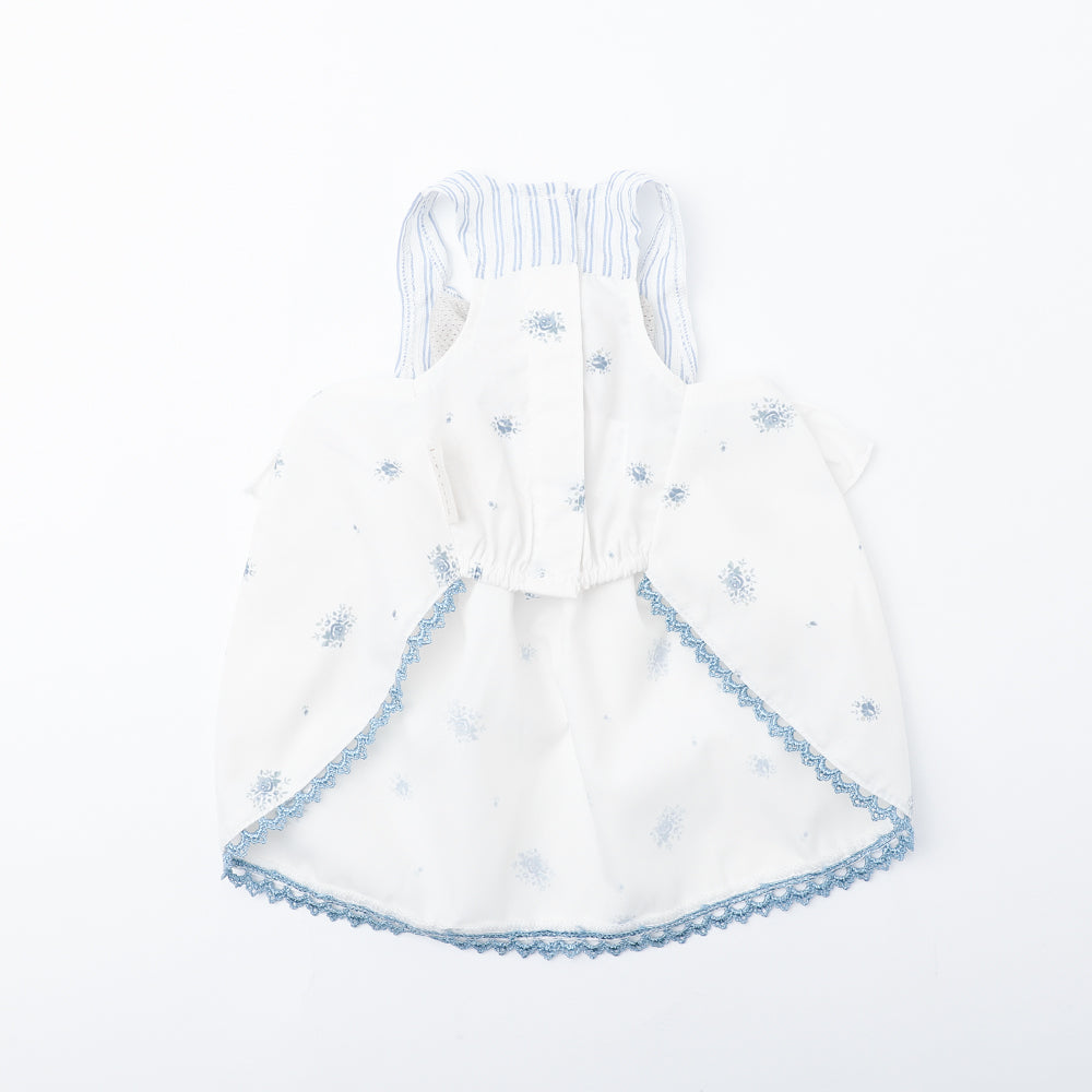 Cold feeling insect repellent striped sleeveless dress + Babushka SET [cold pack compatible]