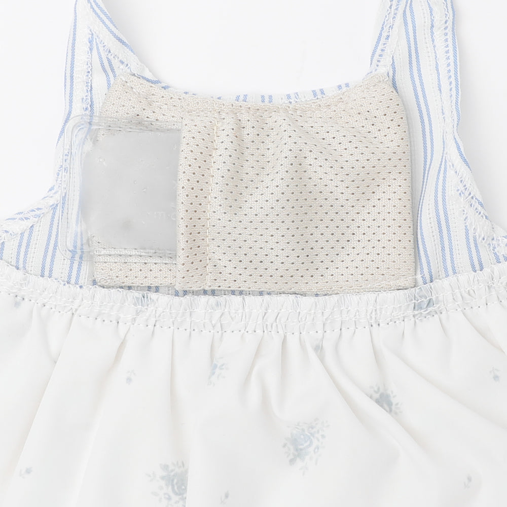 Cold feeling insect repellent striped sleeveless dress + Babushka SET [cold pack compatible]