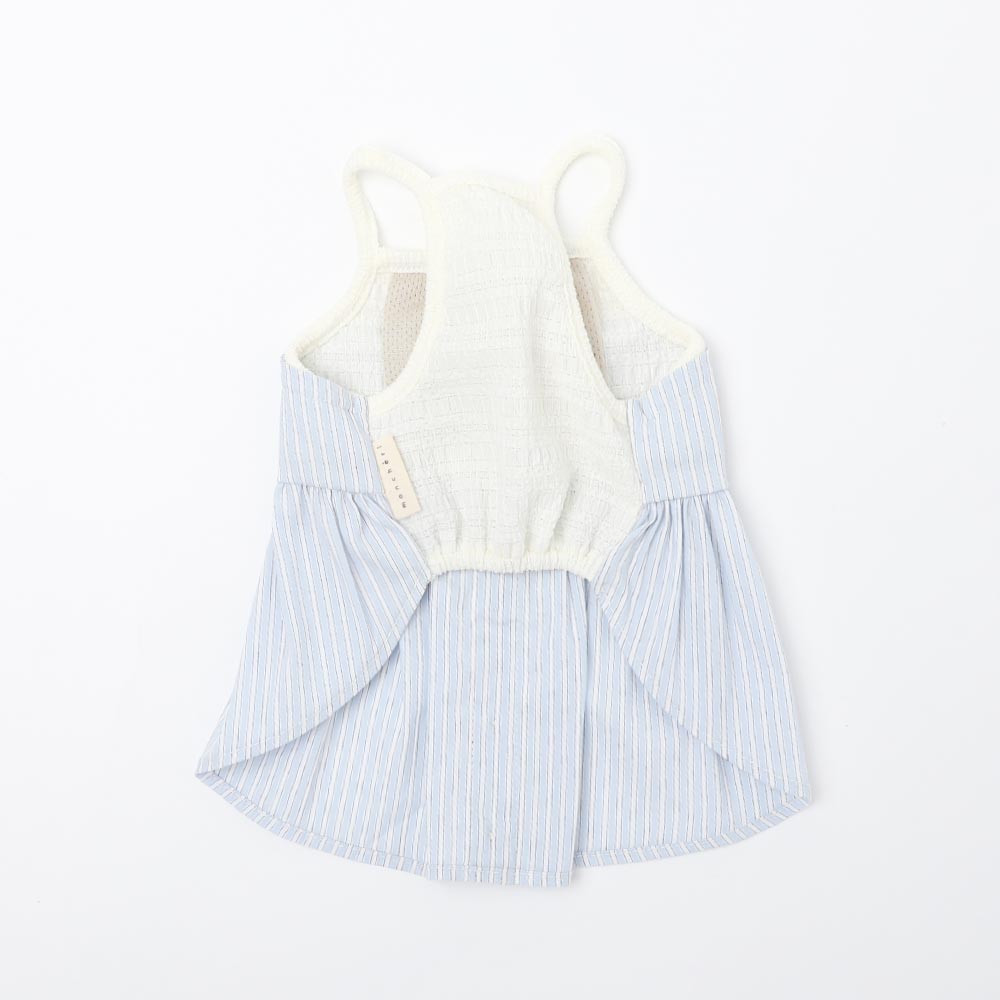 Cool Bustier Docking Stripe Cami Dress [Compatible with ice packs]