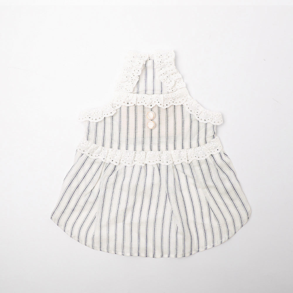Cool striped lace camisole dress [cold pack compatible]