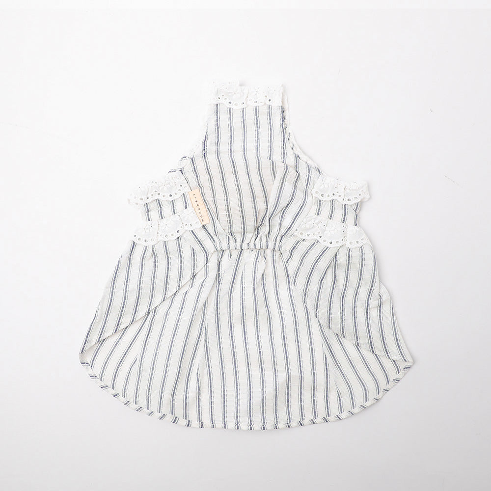 Cool striped lace camisole dress [cold pack compatible]